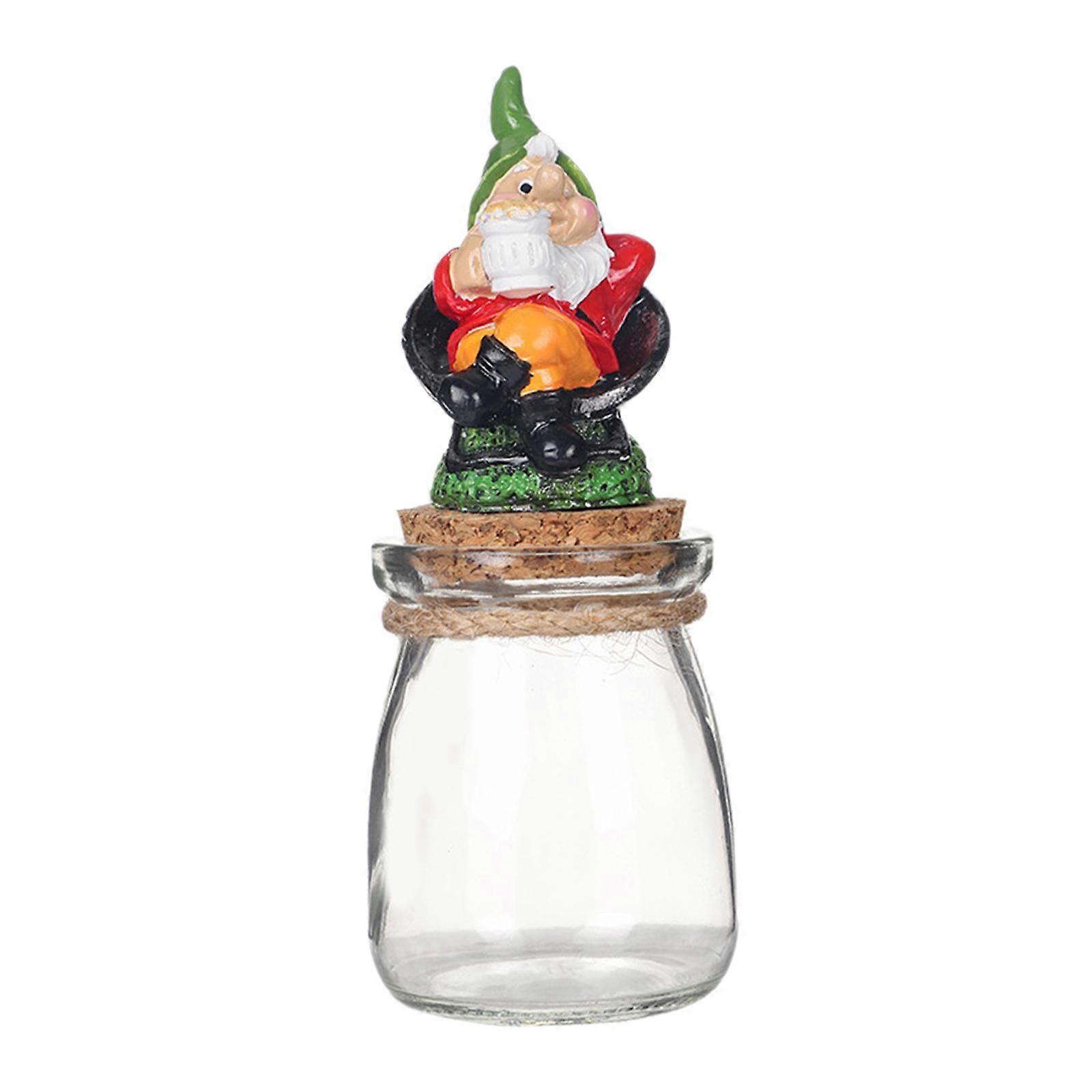 Glass Sweet Jar with A Lid Elf Decorative for Desktop Display Tabletop Decor Drinking tea