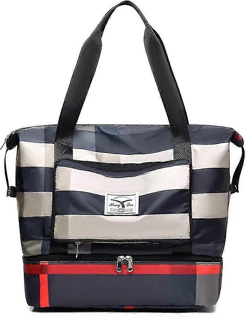 حقيبة سفر قابلة للطي جافة / رطبة ، 2022 حقيبة سفر من القماش الخشن ذات سعة كبيرة قابلة للطي ، حقيبة أمتعة خفيفة الوزن مقاومة للماء للسفر