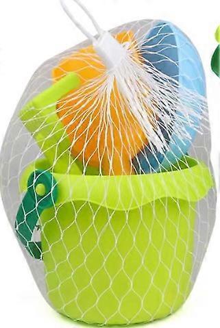 Kids Beach Toy,4 Pieces Sand Castle Playset with Bucket Spade Rake and Other Model Tools Kit, Summer Beach Games for Children Toddlers