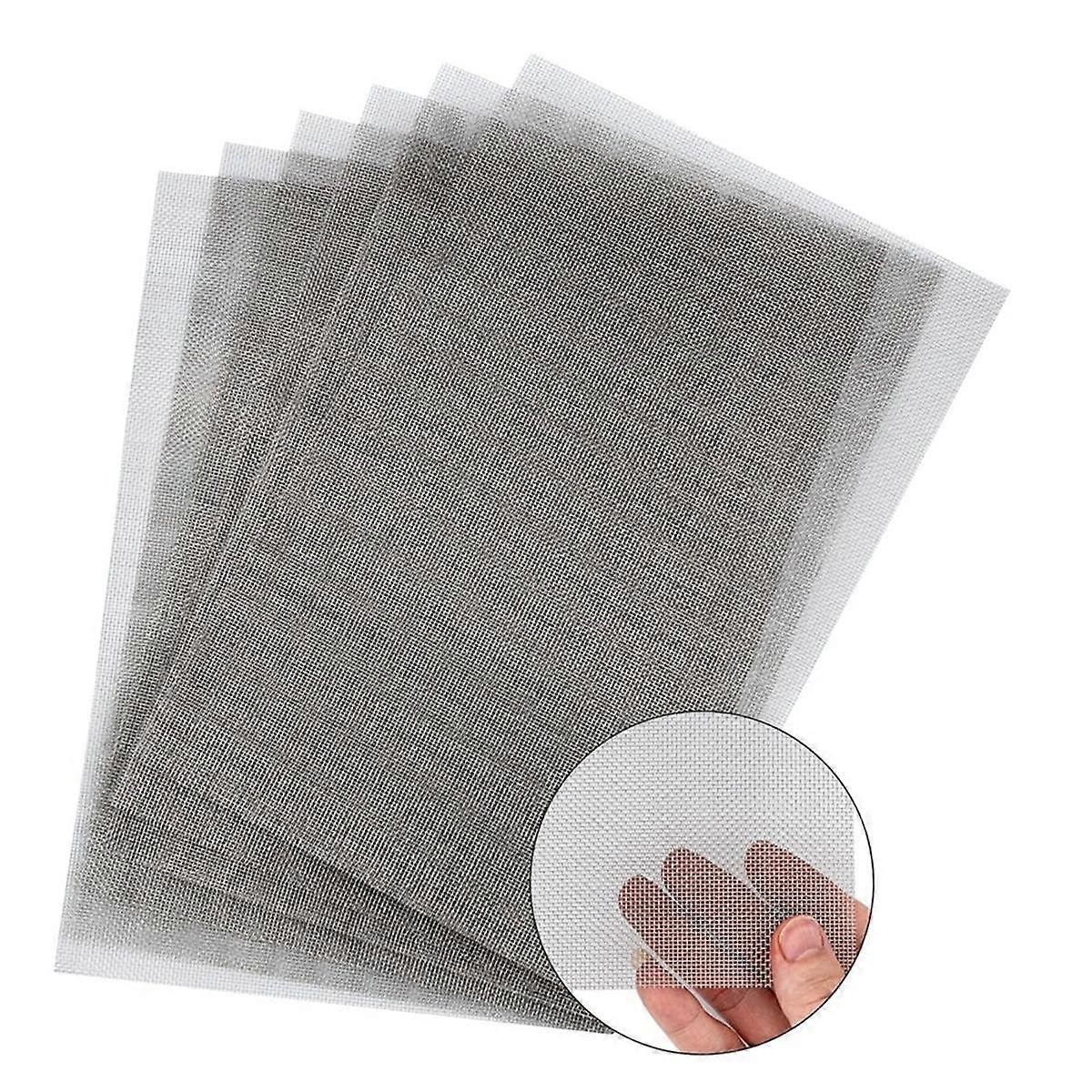 6 Stück Drahtgeflechtsieb, 20 Mesh Edelstahlgewebe, für DIY-Projekte, Käfig, Entlüftung, Garten, Fenstergitter, Filtergitter usw.