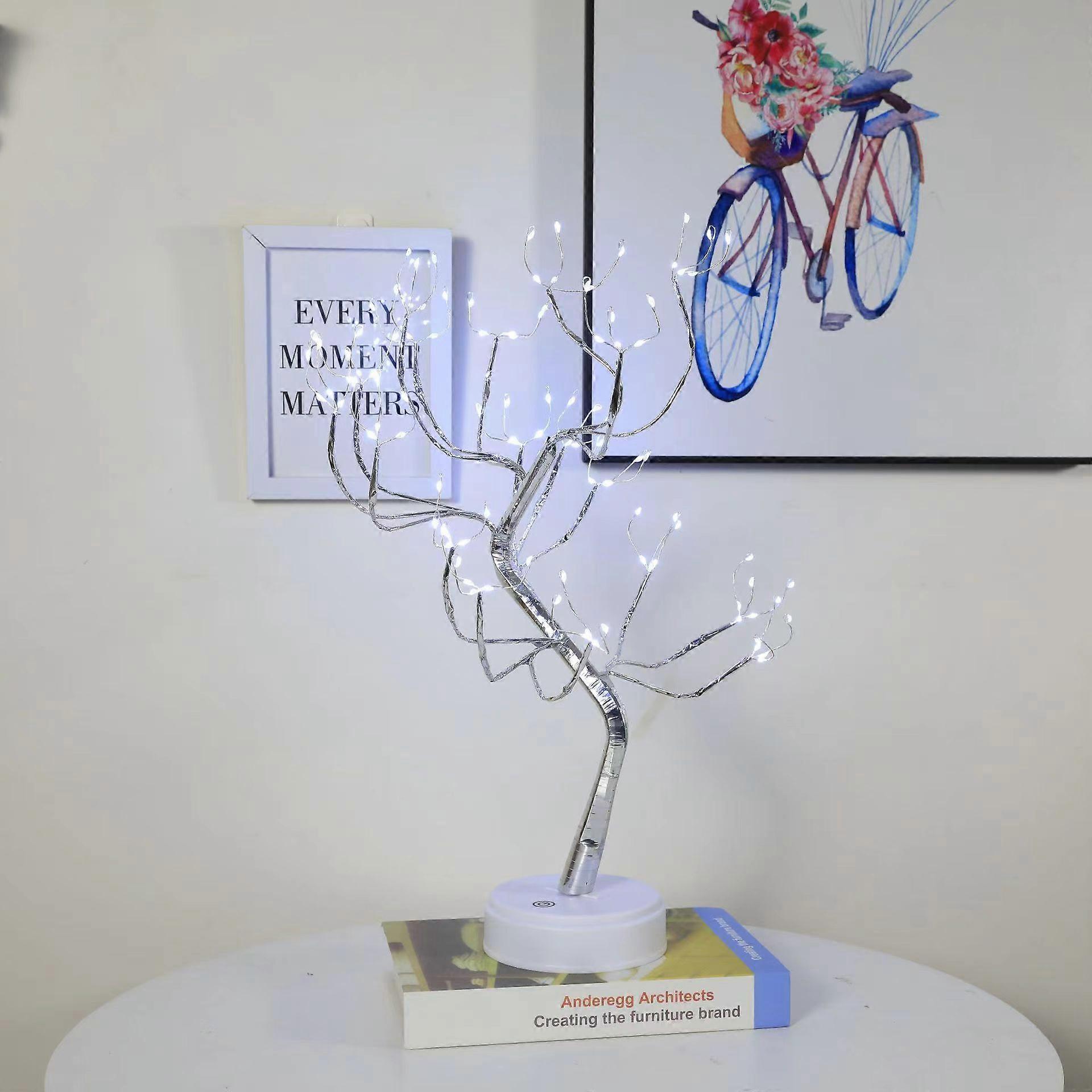 20 inch LED flashing Christmas tree light, desktop bonsai copper wire tree light, USB and battery powered, Christmas tree light led tree light interio