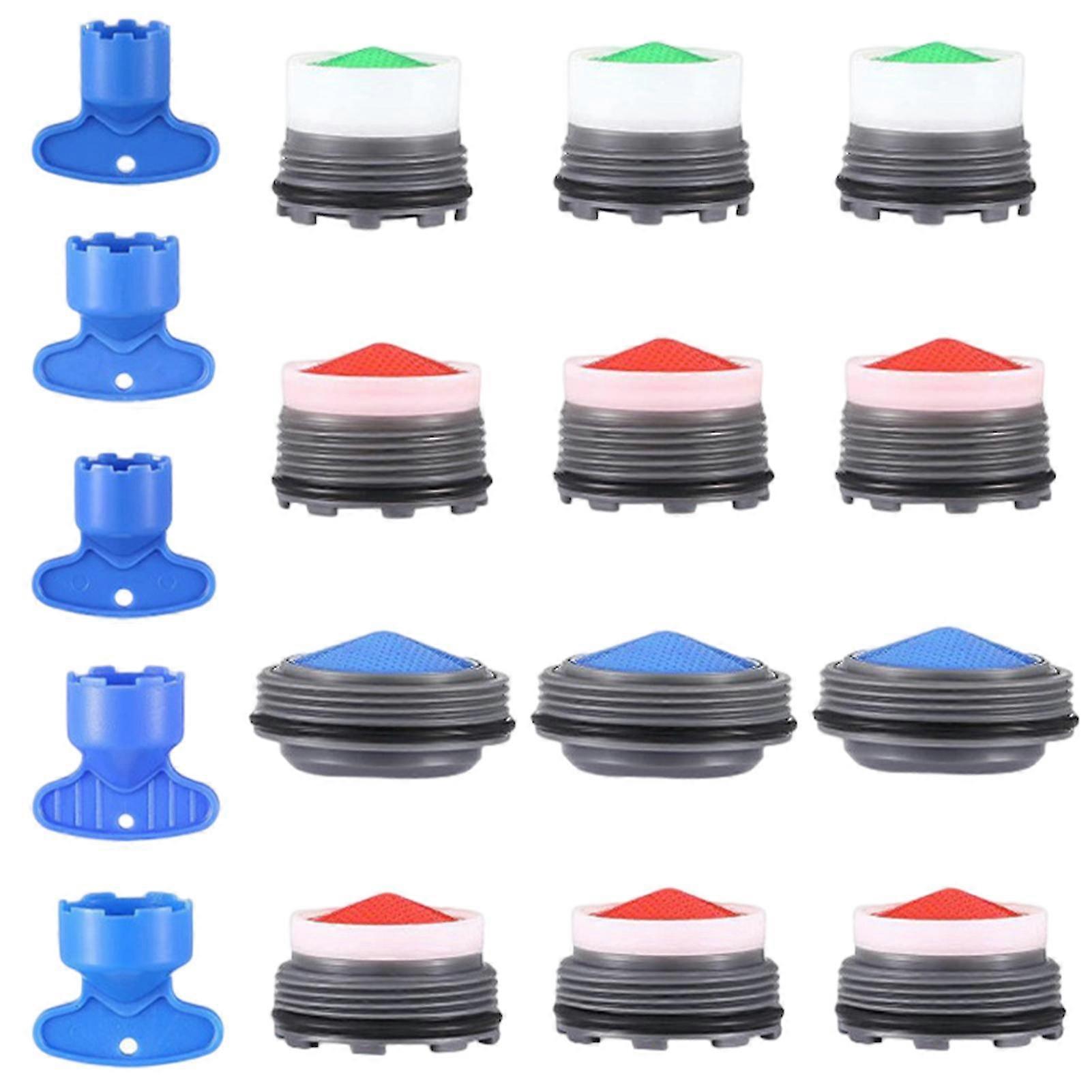 17pcs M16.5 M18.5 M21.5 M24 Water Saving Kitchen Insert Tap Aerator Set With Key