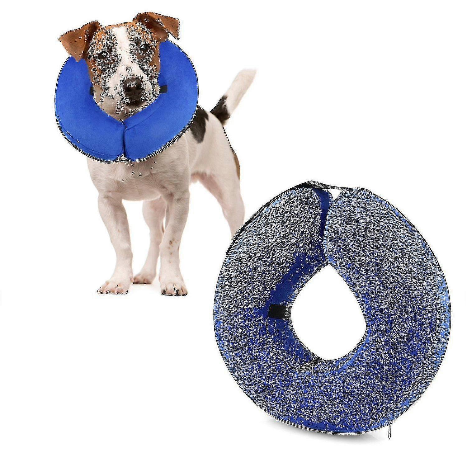 Adjustable Protective Inflatable Cone Collar for Dogs and Cats