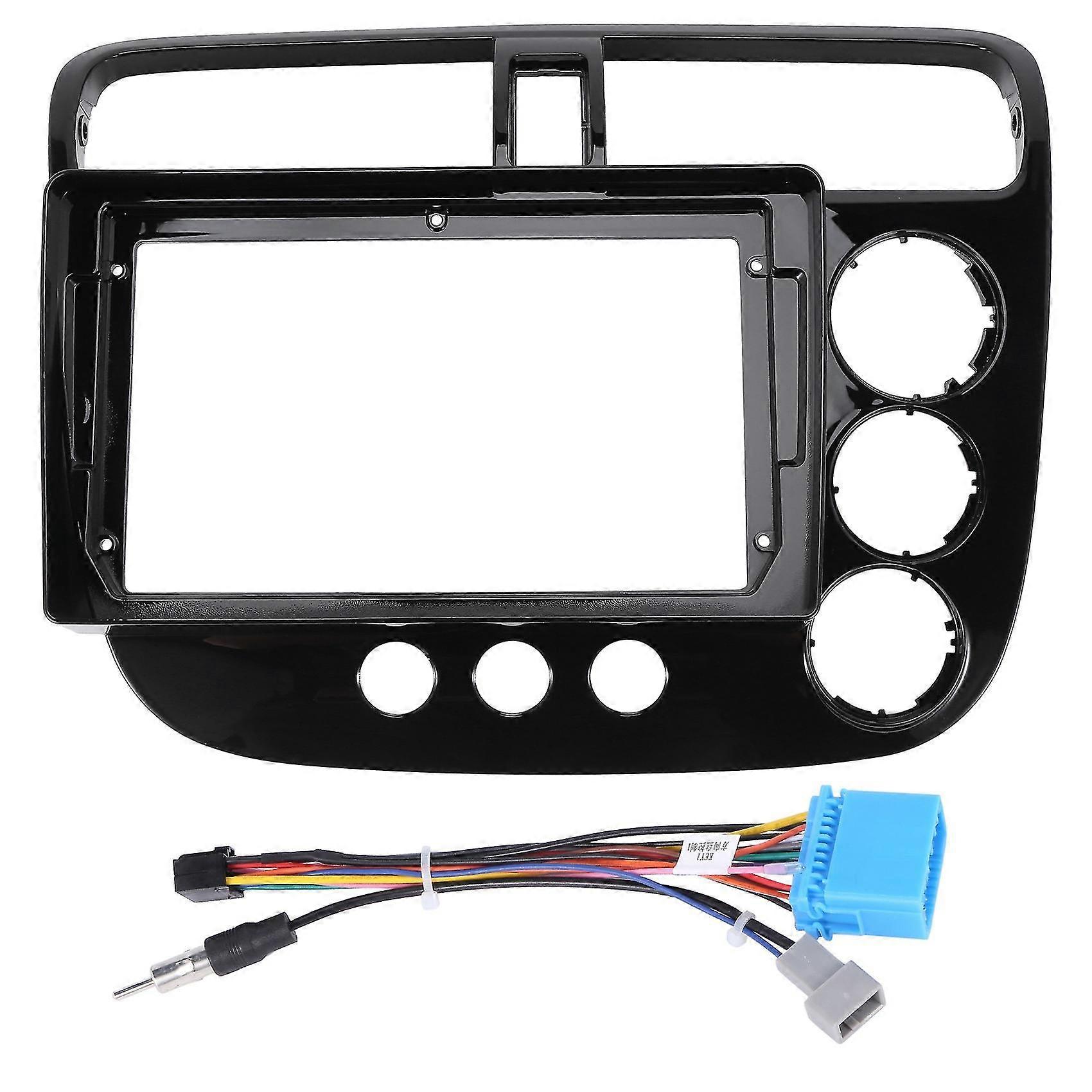 9in 2 Din Car Stereo Fascia Panel Frame Right-hand Drive With Power Cord Fit For 2002-2005