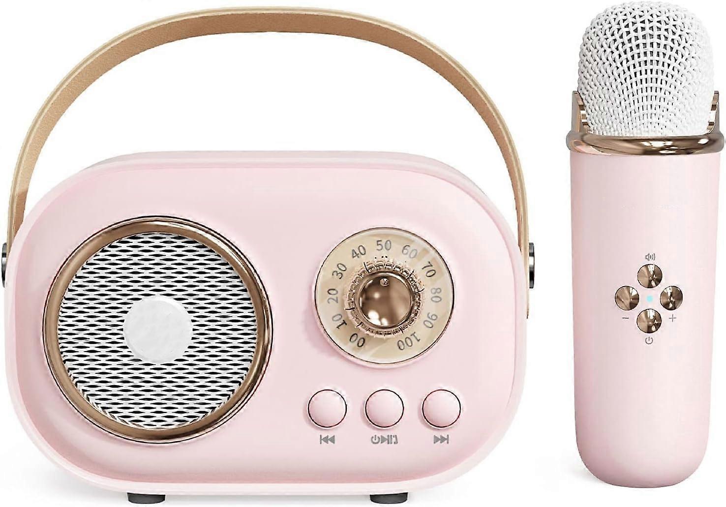 Portable Bluetooth Speaker with Microphone Set, Mini Karaoke Machine, Handheld Karaoke Mics Speaker Machine Gifts for Family Party