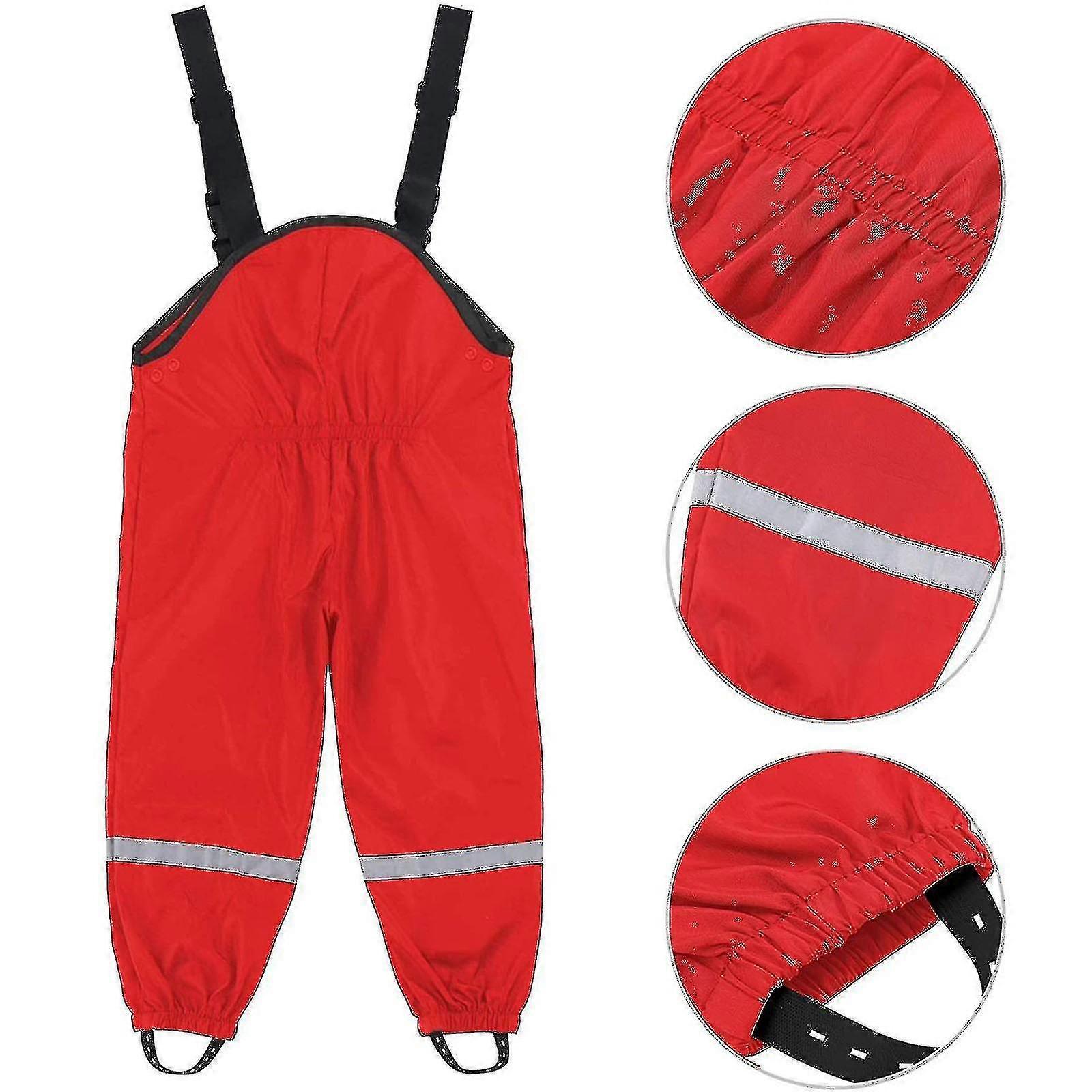 남녀 공용 어린이 비 Dungarees 방풍 및 방수 진흙 바지