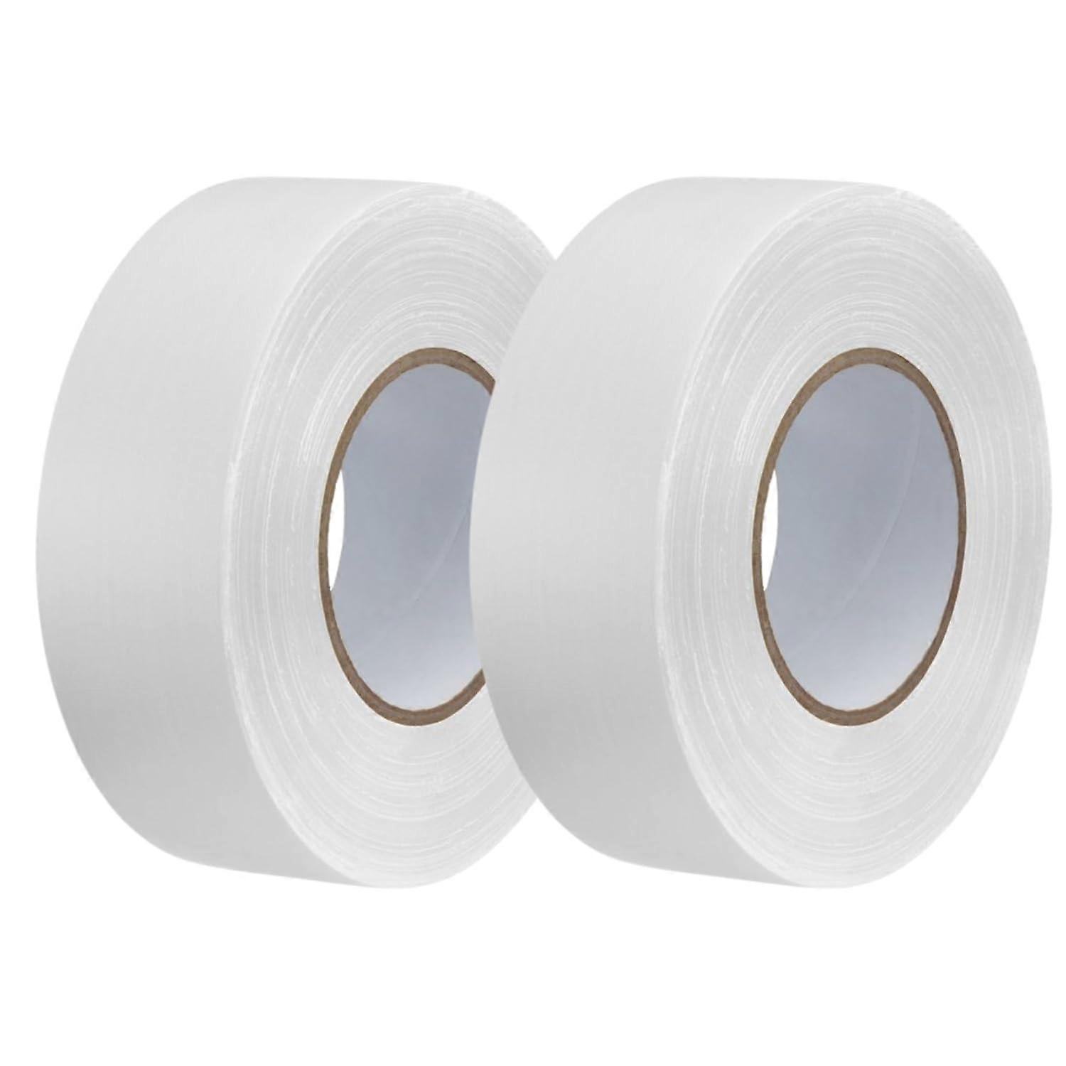 Tygtejp - Vit silvertejp - 48 mm x 50 m - 2 rullar - resistent, vattentät - för reparation, fixering, montering, förstärkning, tätning