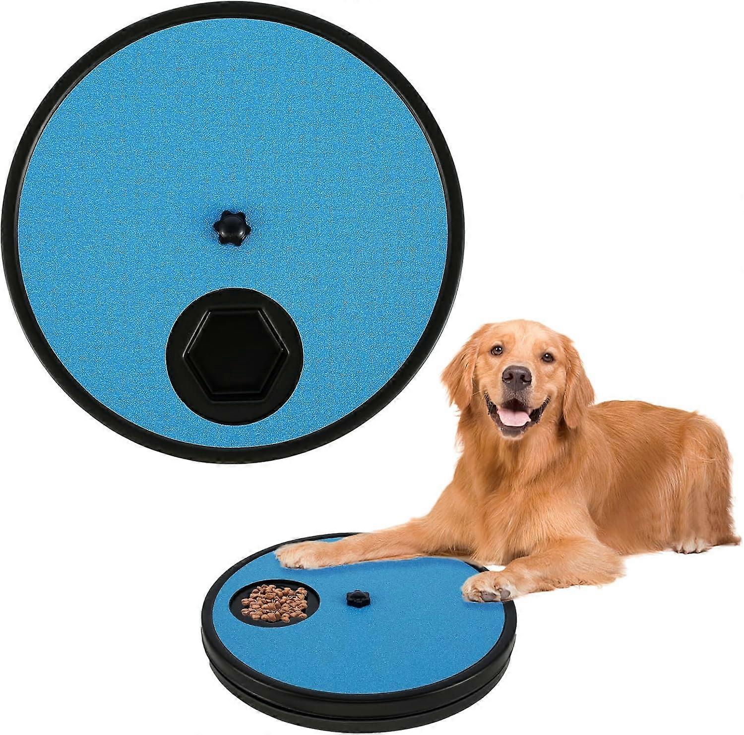 Rotatable Round Dog Scratch Pad Dog Food Storage Box, Pet Nail Grinding Board With 6 Snack Grids, Easy Fun Dog Nail Scratch Pad