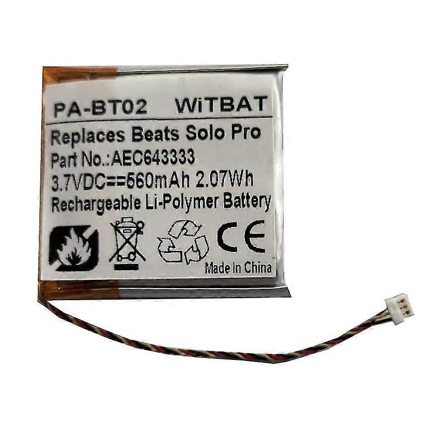 xjSuitable For Beats Solo Pro Bluetooth Headset Battery Aec643333