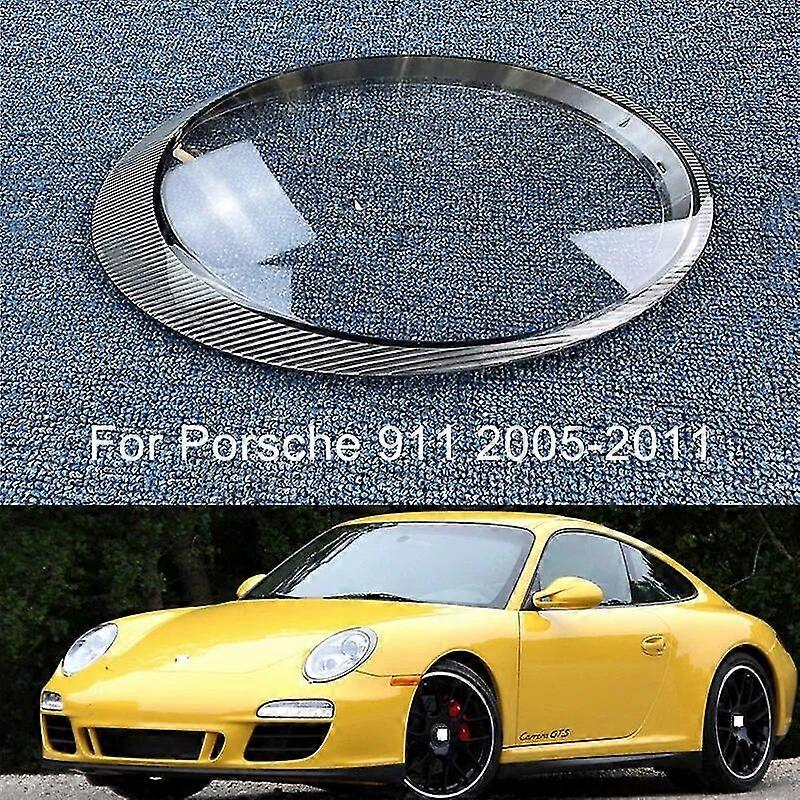 Auto Case Forlygtehætter til Porsche 911 997 2005~2011 Bil Forlygte Linse Cover Lampeskærm Hovedlampe Lys Glas Shell