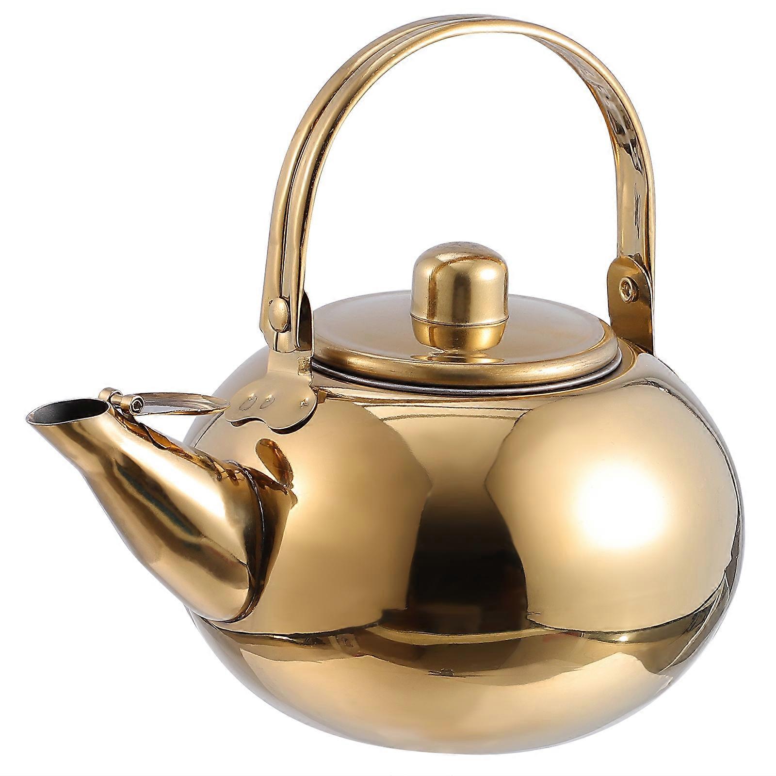 1Pc Thicken Stainless Steel Tea Kettle Large Capacity Teapot with Filter Screen