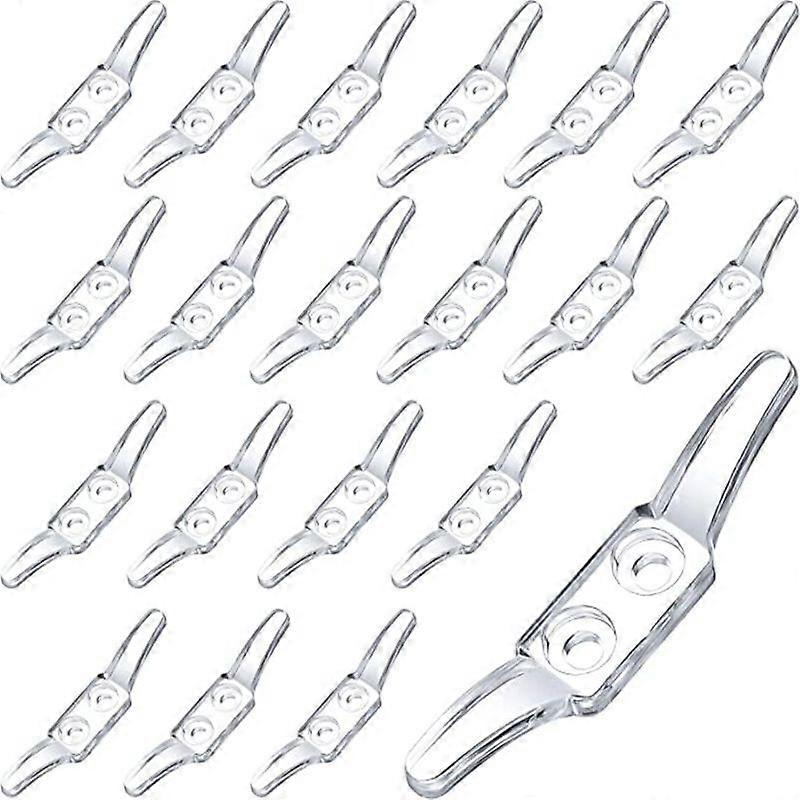 Cleat Hook,20pcs Cleats for Blinds, Blackout Curtains Zinc Alloy Cleat Hooks, Retractable Washing Line