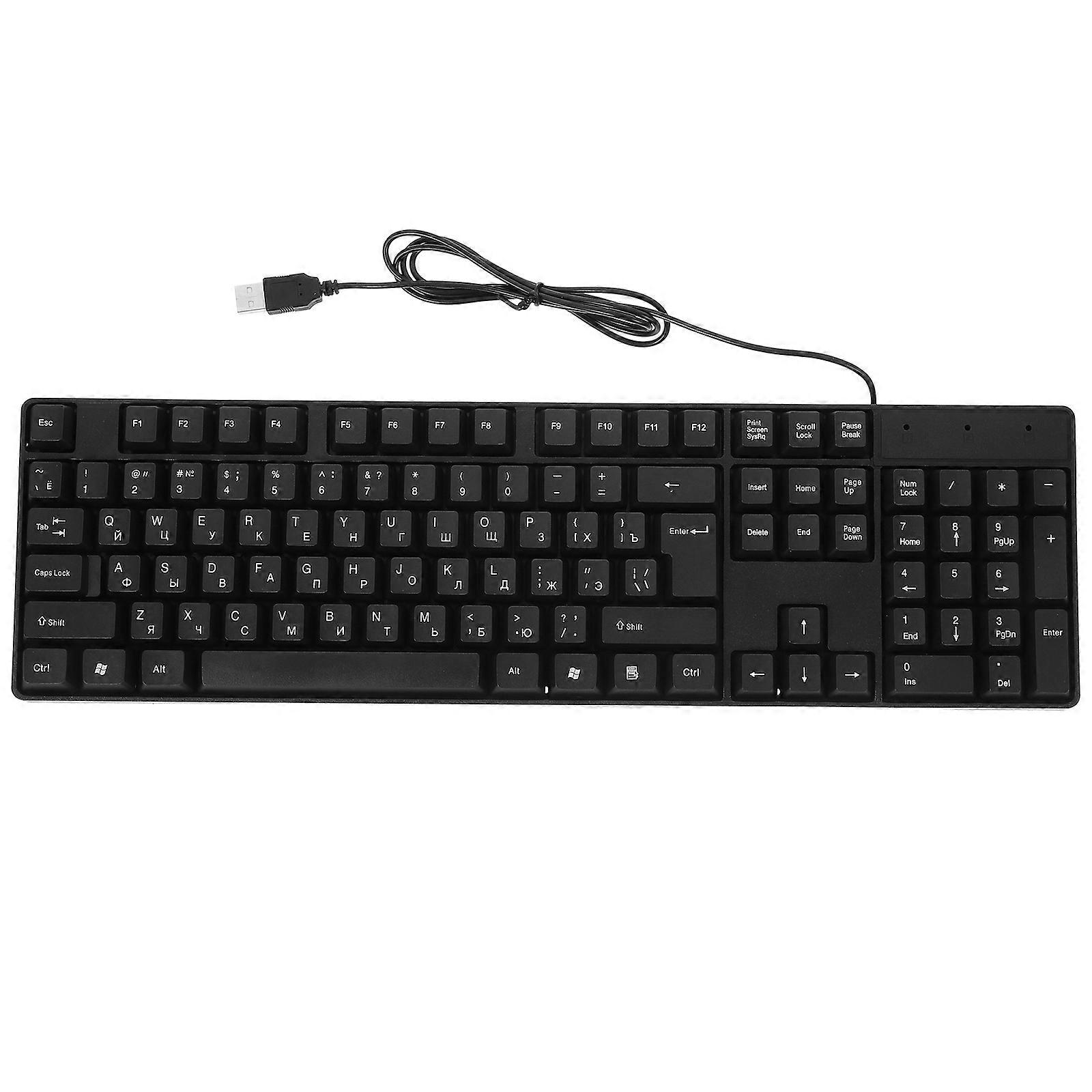 Office Keyboard Wired USB Russian Character Desktop Computer Keyboard Supply