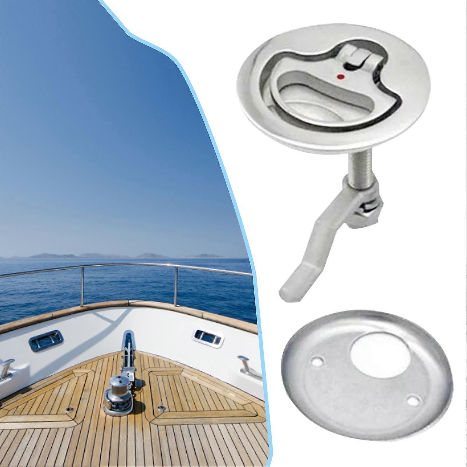 Hatch Pull Lock Polish Surface Rust-proof Corrosion Resistant High Durability Easy to Install Anti-deform Hatch Pull Buckle Floor Flush Ring Locking L