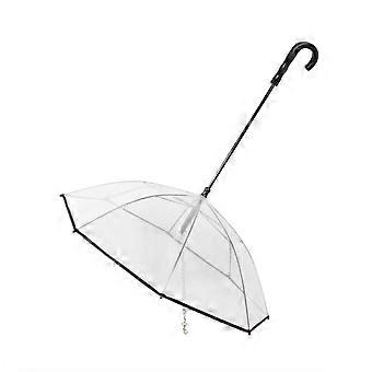 Transparent With Leash Rope Cover Adjustable Angle Dog Walking Cat Pet Umbrella