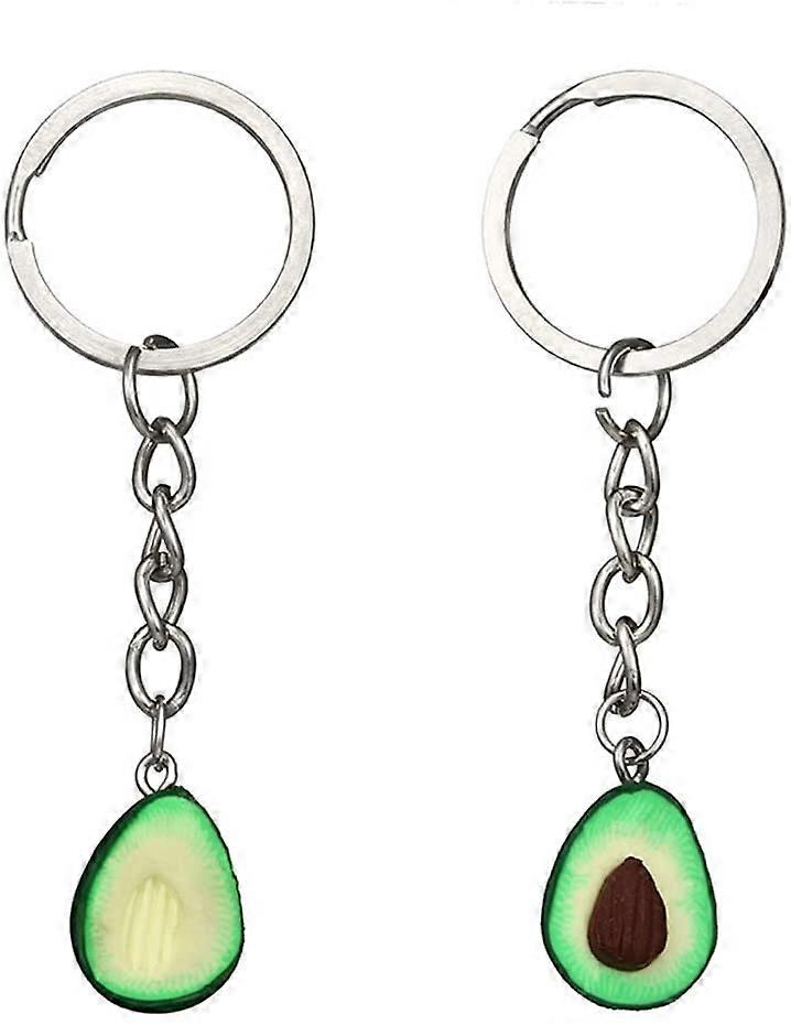 Avocado Hanger Sleutelhanger Fruit Charm Alloy Sleutelhanger 2 stuks