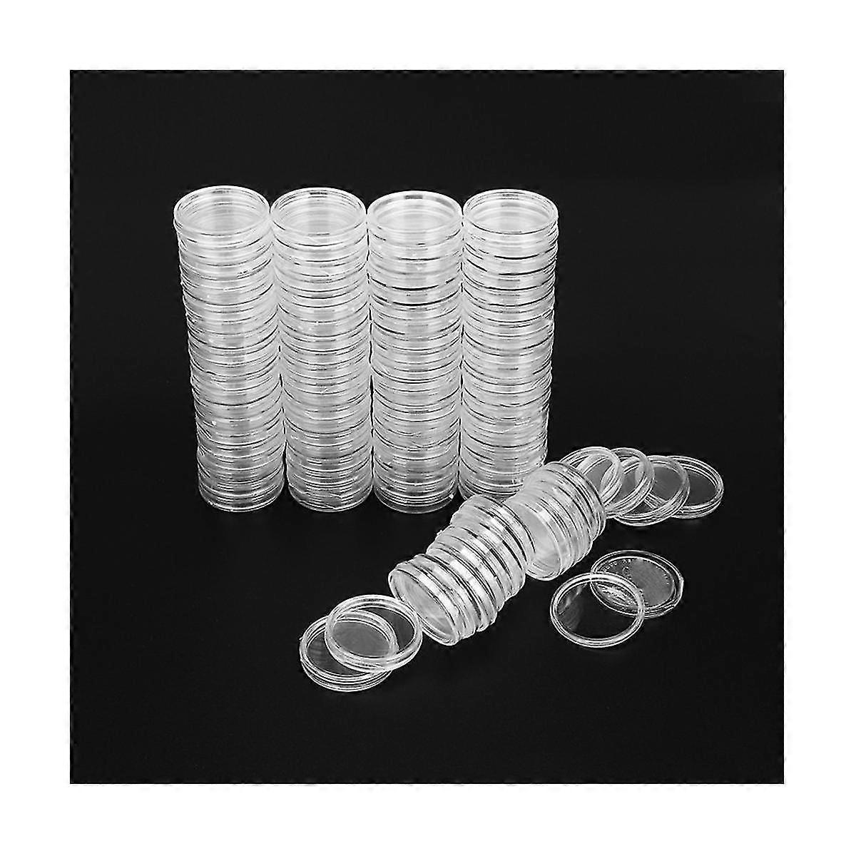 300pcs 45mm Commemorative Coin Storage Box Suitable For Storage Protection Coins Transparent Portab
