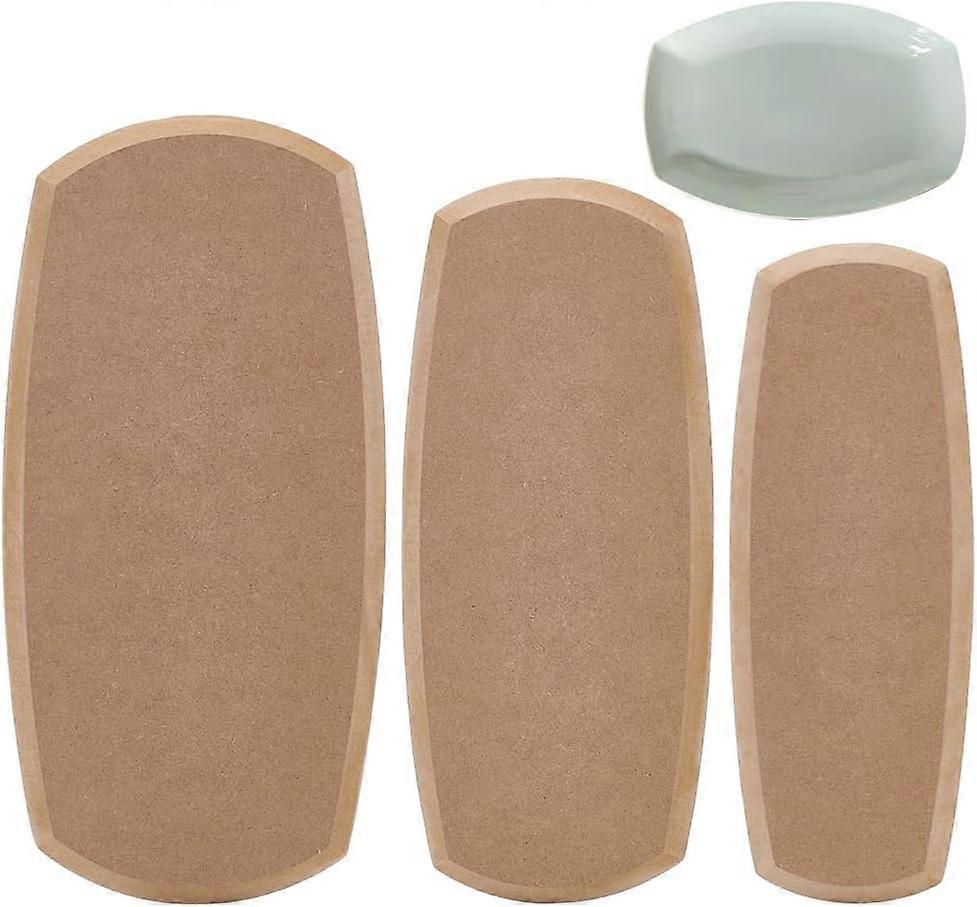 3 Sizes Rectangular Ceramic Molds for Clay (11x4/12x5/13x6.5) Wood Rectangle Pottery Molds for Pottery Pottery Tools for Handbuilding Dish Plate DIY C