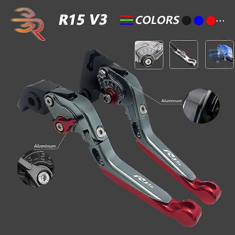R15 V3 Accessories Brake Clutch Levers CNC Aluminum Adjustable Folding Extendable Motorcycle Parts For Yamaha 2017-2021 2020