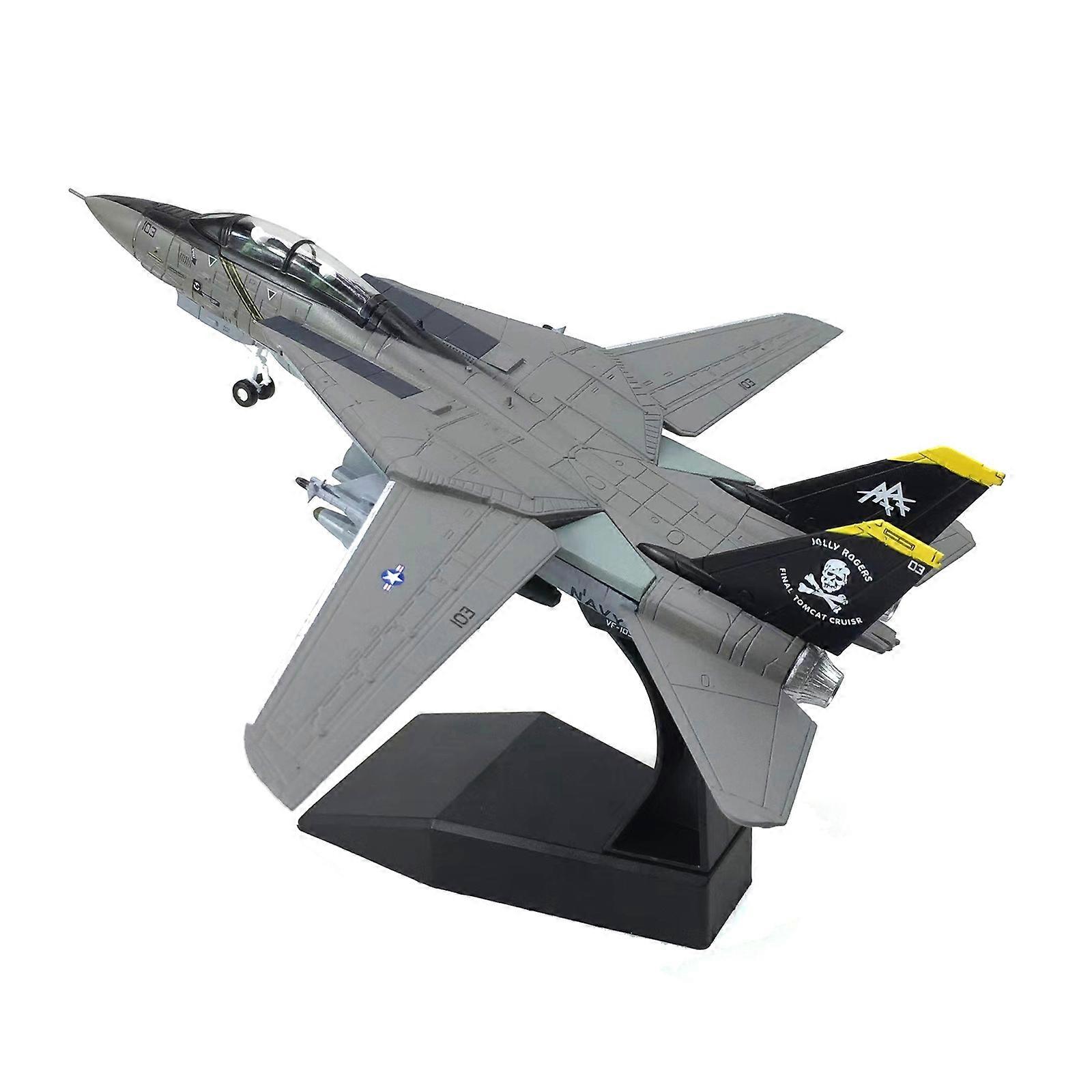 1:100 F-14 Tomcat US Fighter Plane Model Alloy Aircraft Diecast Military Craft
