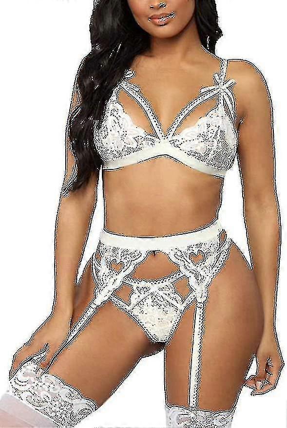 Kvinnor Lace Garter Underkläder Set