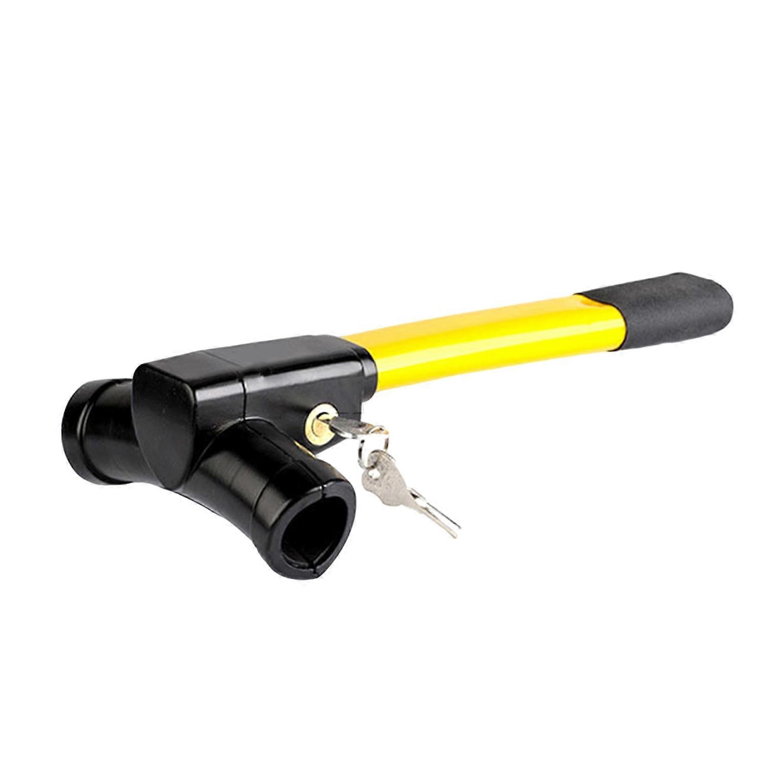 High Visibility Car Steering Wheel Lock Anti-Theft Device with Keys Universal Simple Installation