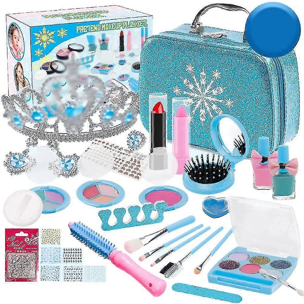 Frozen Theme Children's Washable Makeup Bag Makeup Toys Suitcase Christmas Birthday Gift Set Girl