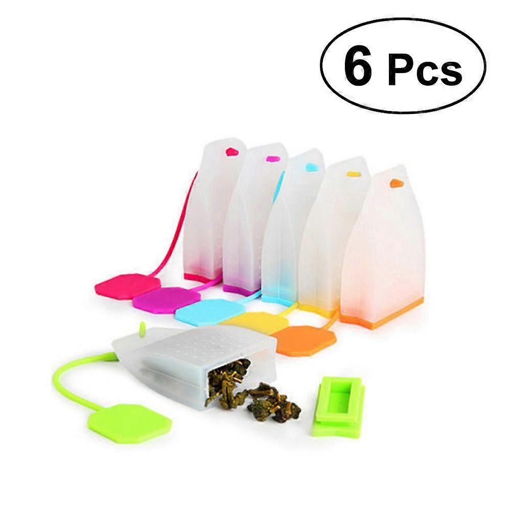 6 Stück Zitronenteebeutel Gummi-Tee-Diffusor Tee-Intervall-Diffusor Silikon-Teesieb Koch-Ei