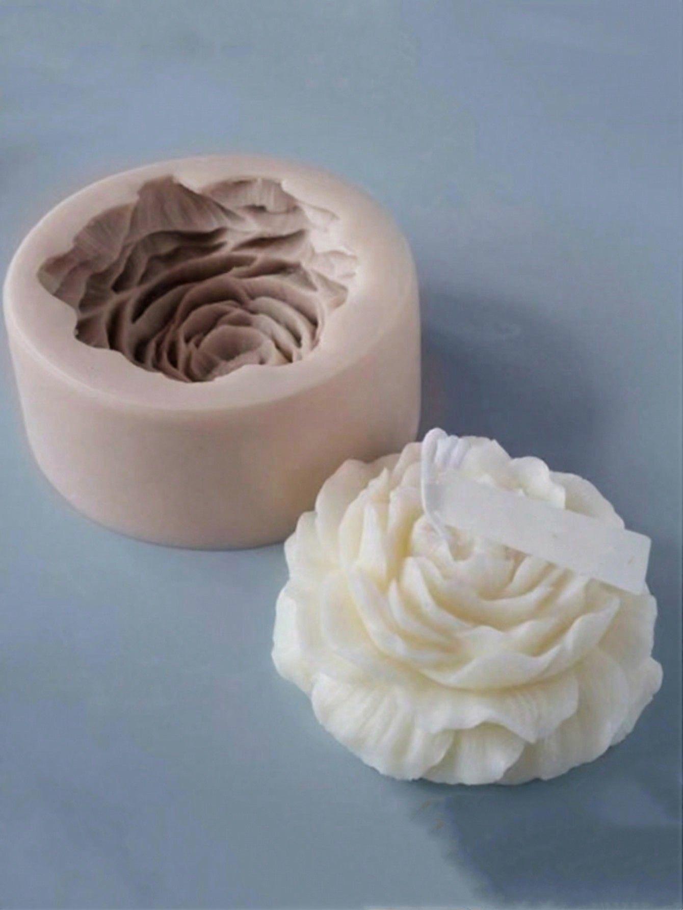 גודל אחד אדמונית פרח ניחוח תבנית סיליקון נר, 3D נר & גבס ארומתרפיה קישוט עובש, לוטוס קישוט סיליקון עובש