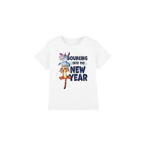 Winnie the Pooh Childrens/Kids Bouncing Into The New Year T-Shirt