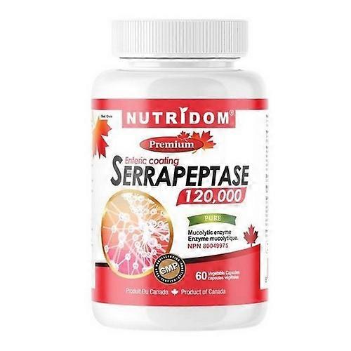 Nutridom Serrapeptase 120,000, 60 VegCaps