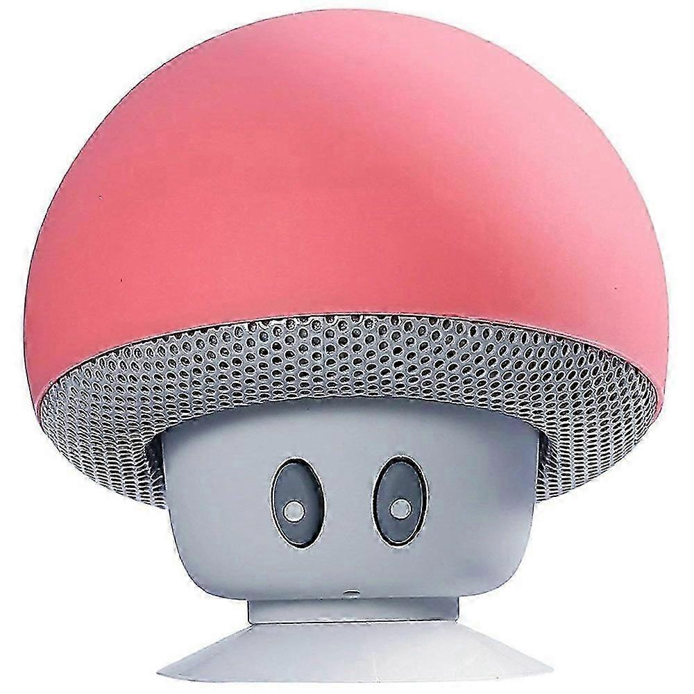 Bluetooth 5.0 Mini Speaker, Mini Bluetooth Speaker, Waterproof Silicone Suction Cup Base(red)