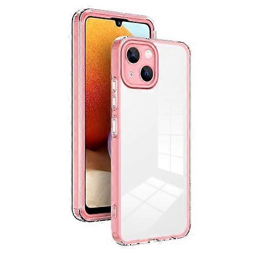 Pro iPhone 15 3 v 1 Clear TPU Color PC Frame Pouzdro na telefon