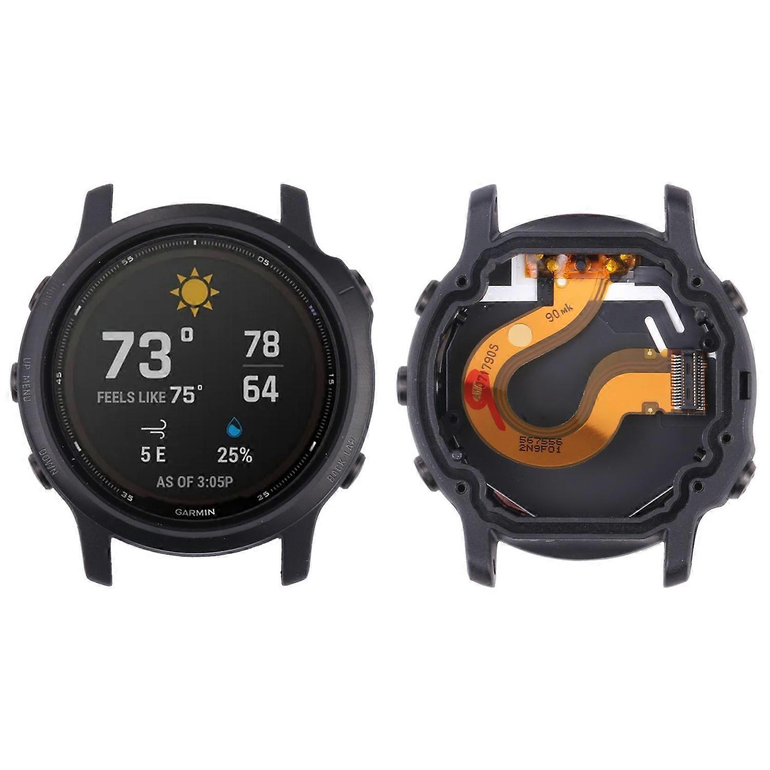 LCD Screen With Frame for Garmin Fenix 6S Pro