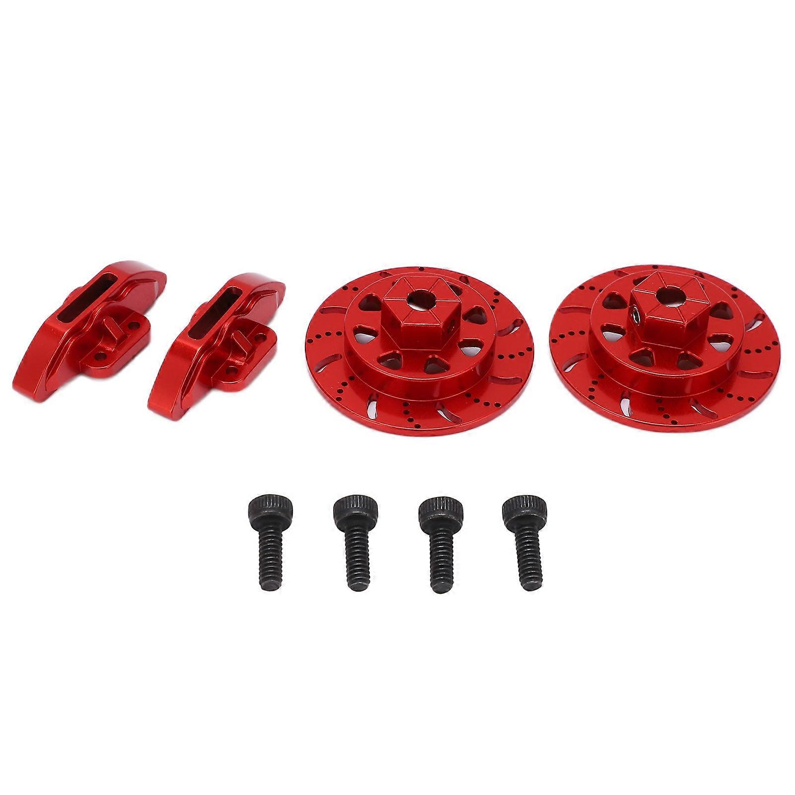 Simulation Brake Disc Anti Rust Easy to Install Brake Disc for 1/10 Simulation Climbing CarRed