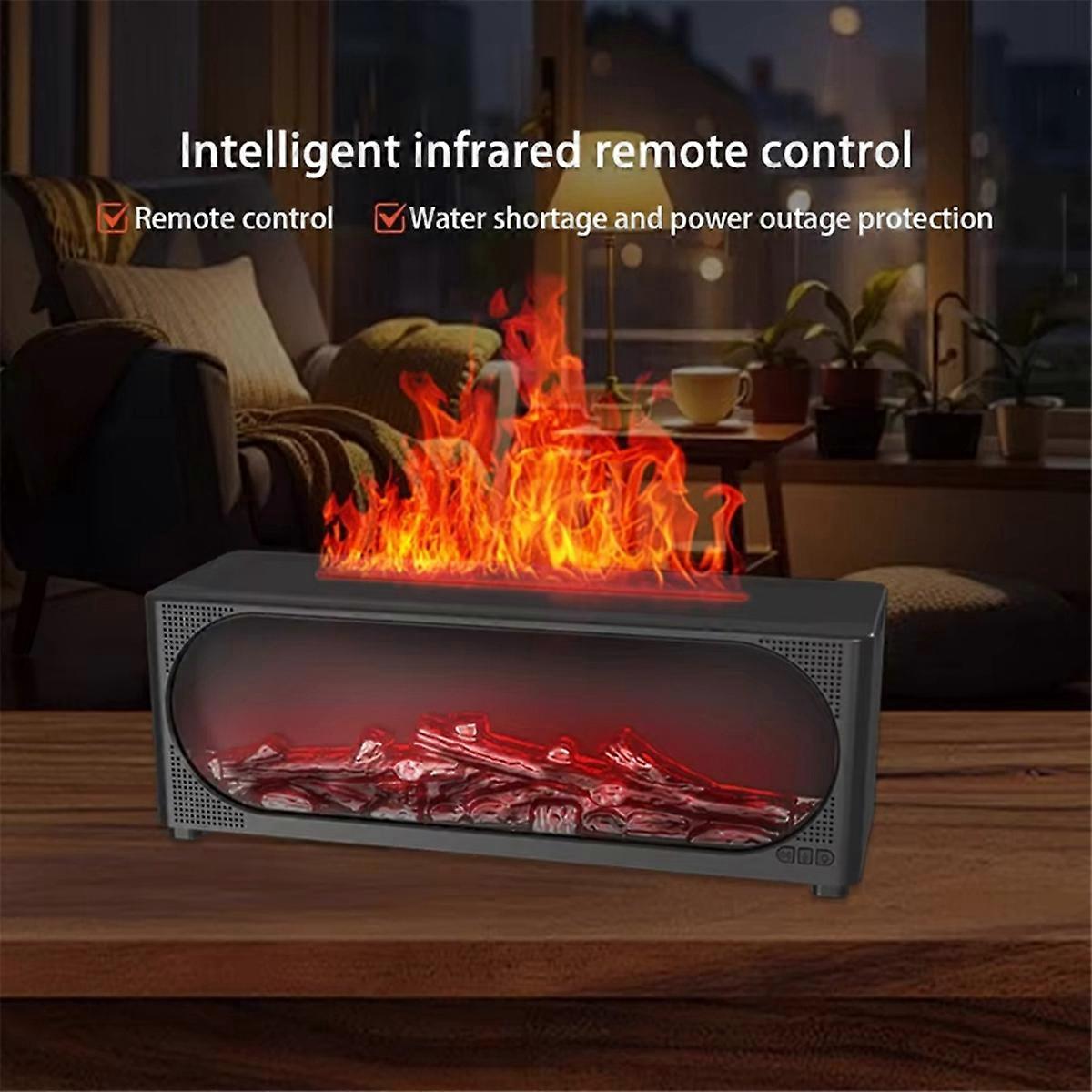 Humidifier Simulation Flame Aromatherapy Humidifier, Home Aromatherapy Diffuser with Night Light Essential Oil Diffuser