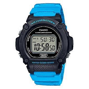 CASIO TIMELESS COLLECTION SPORT- ILLUMINATOR WR 50M, ALARM, CHRONOGRAPH - BLACK (Brilliant color strap)
