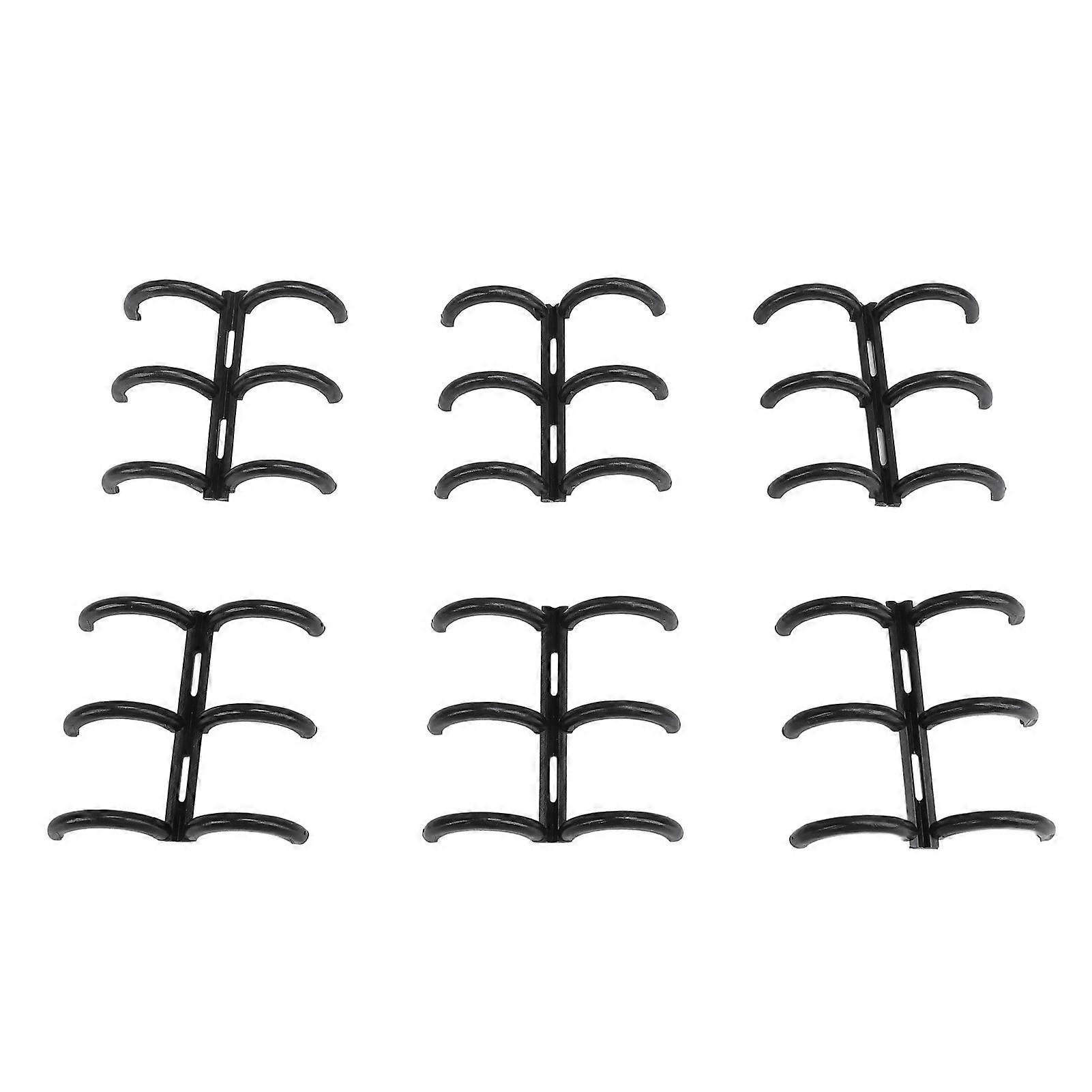 CYDT 50Pcs Comb Binding Spine 16Mm 3 Rings A4 Pp Book Binder Spine For Reports Presentations Black