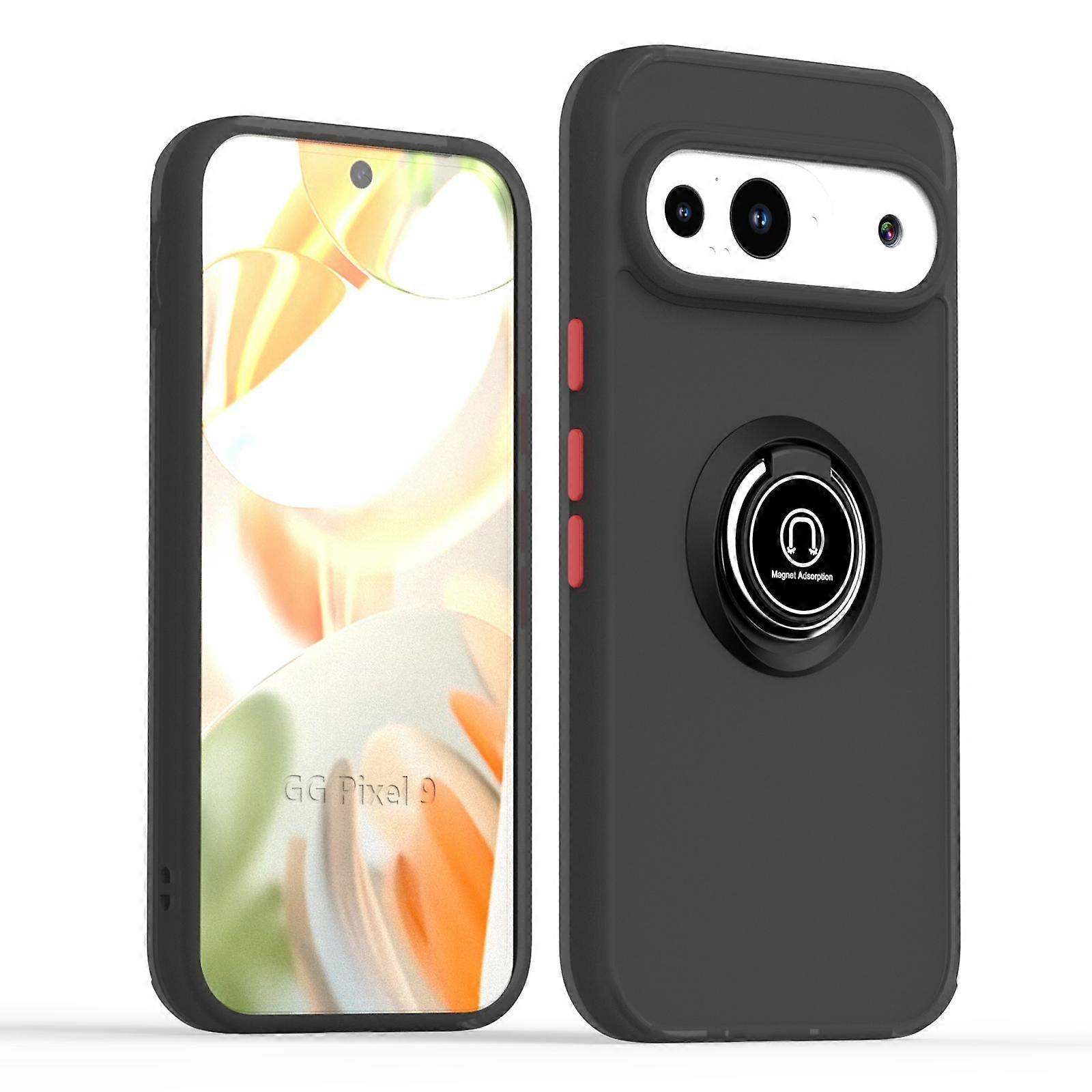 For Google Pixel 9a Q Shadow 1 Series TPU + PC Phone Case with Ring