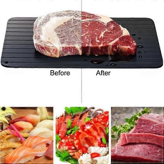 Defrosting tray - ONEVER - 35.5x20.5cm - Aluminium - Black - Quick defrosting