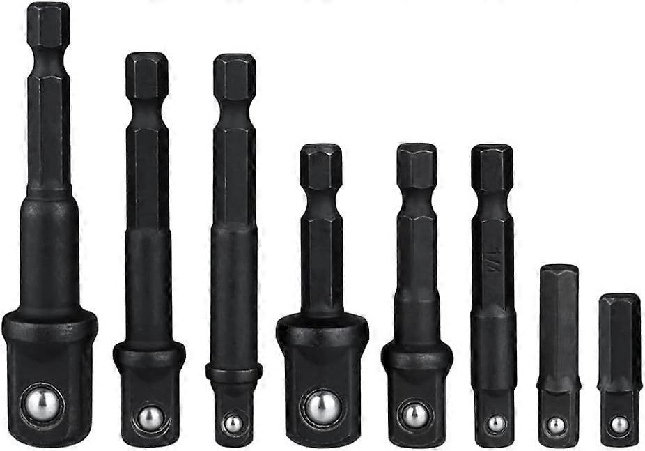 8Pcs 1/4'' Hex Shank Quick Change Socket Holder Adapters(1/4" 1/2" 3/8")