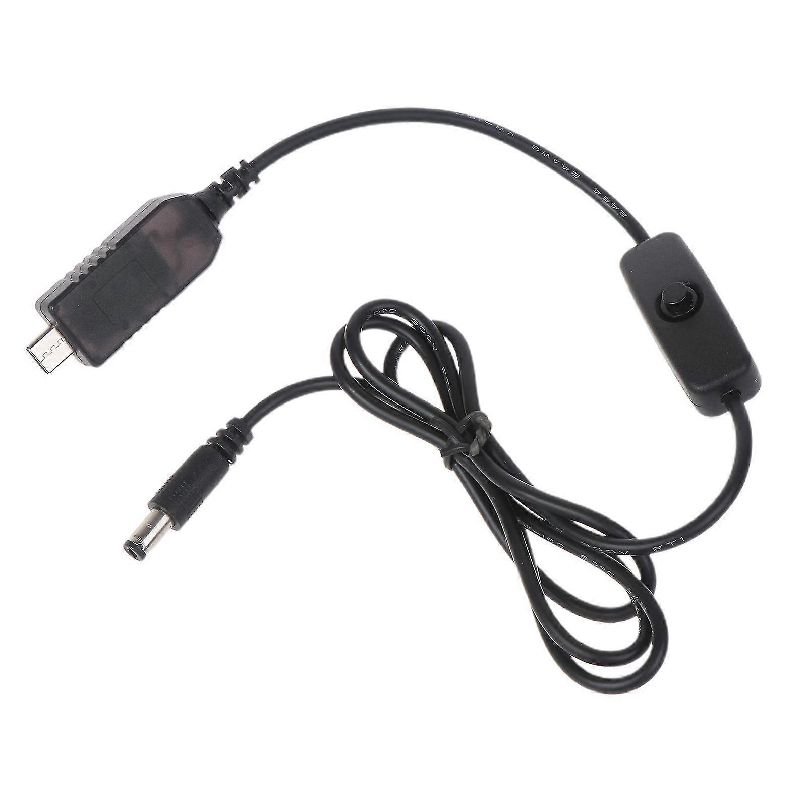 1m Usb C 5v To 12v 6w 5.5x2.1mm Power Supply Cable With On/off Switch For Wifi Router/modem Dvr Speaker Cctv Camera