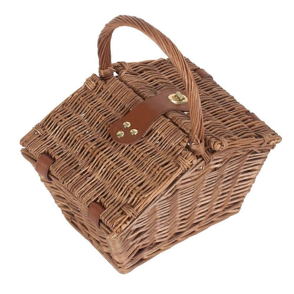 Small Elegant 28cm Wicker Picnic Basket