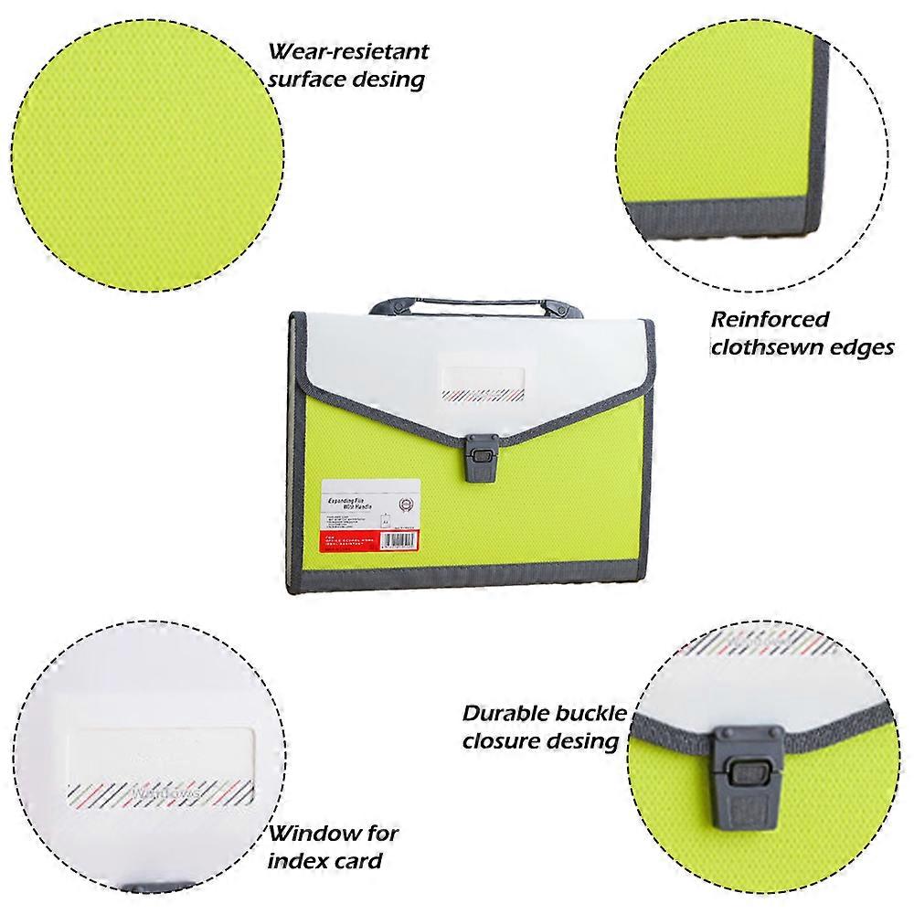 Multi-use Expandable File Folder, Performance Poly Offers Durability, Waterproof Design Ensures Document Safety, Secure Button Closure Provides