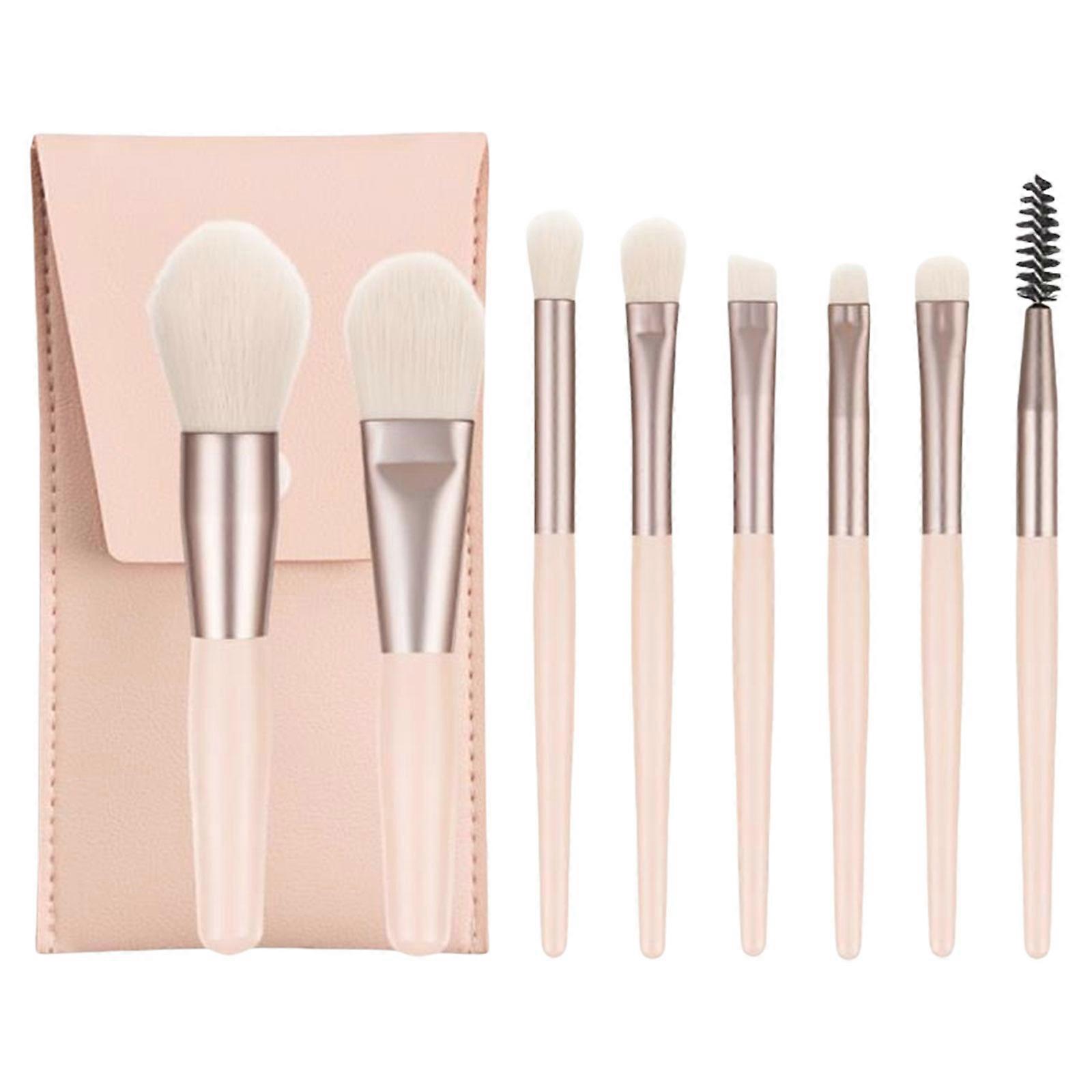Friendly Handle 8pcs Macaron Cosmetic Brush Set Synthetic Fiber Brushes For Delicate Makeup Techniques