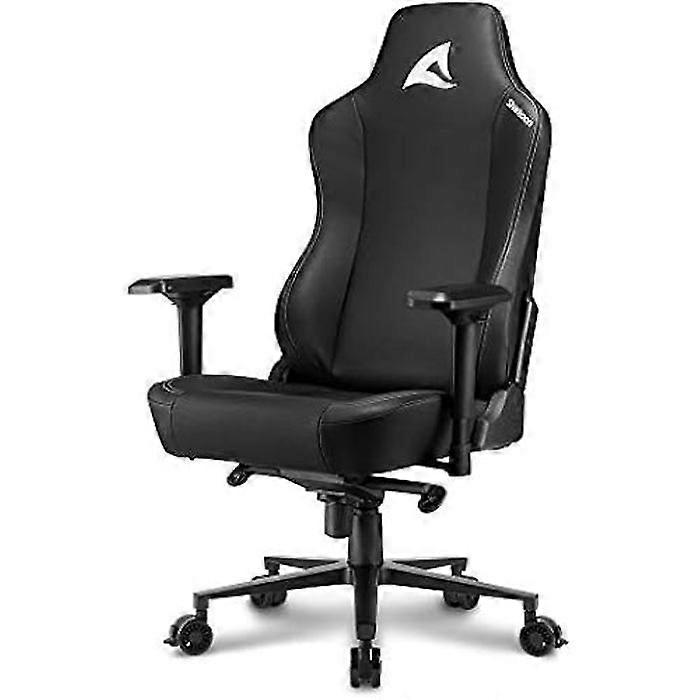 Gaming Chair - SHARKOON - SGS40 - Black Synthetic Leather - Adjustable Armrests - Reclining Backrest