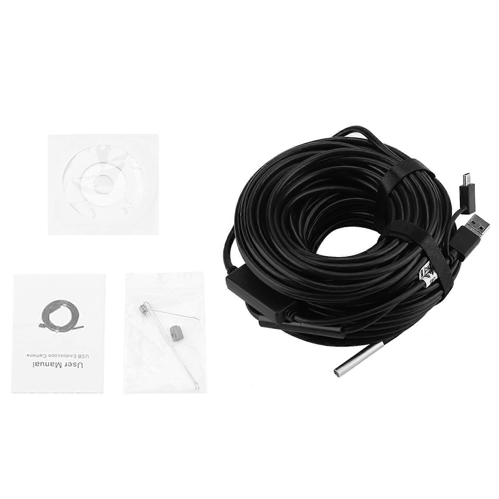 Waterproof Portable Borescope with Adjustable LED for Multi-Environment Use