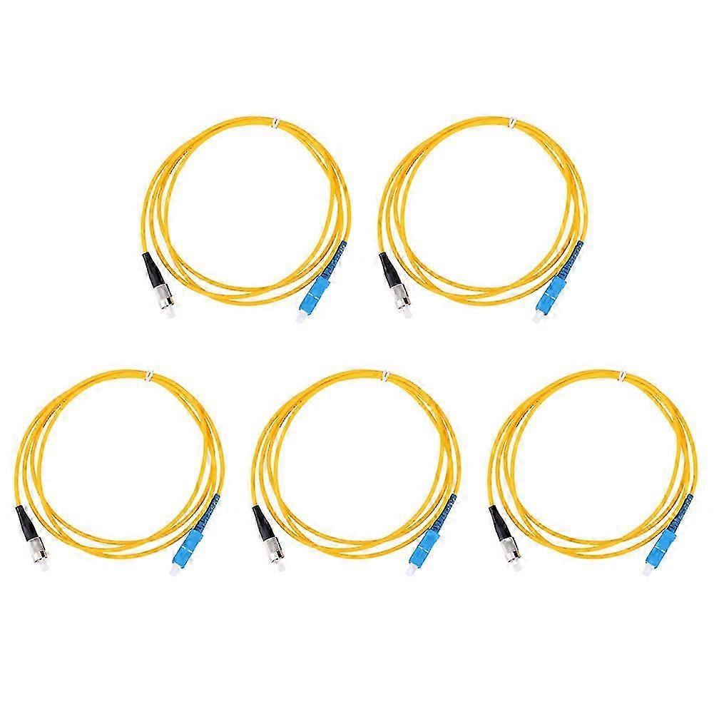 5PCS Fiber Jumper SC FC Single Mode Core Fiber Optic Cable Patch Cord for Network