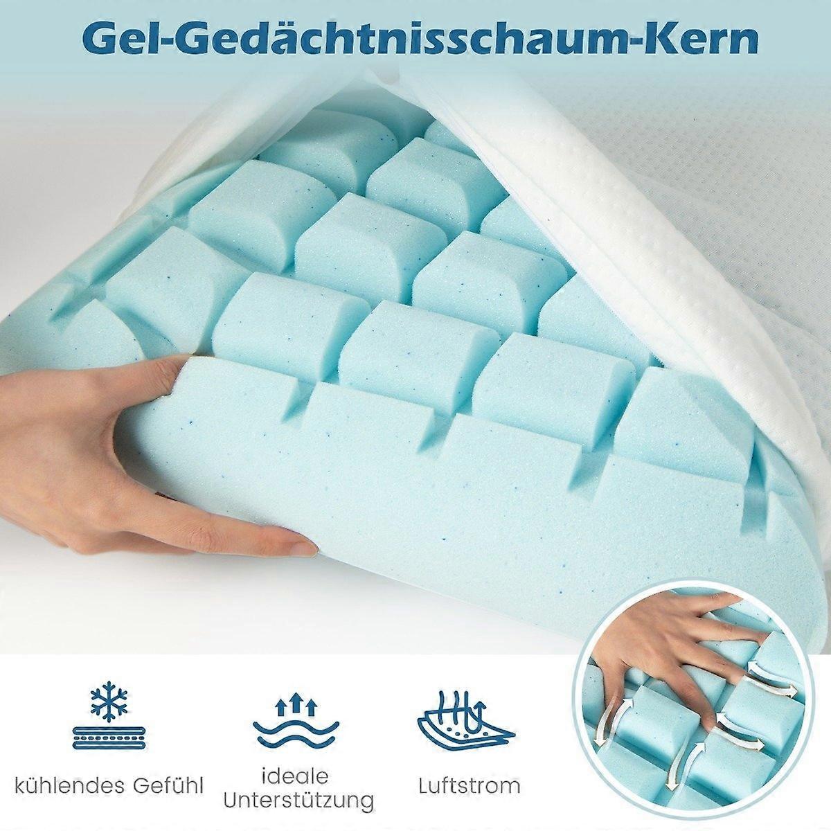 40 x 60 cm cooling pillow set with 2 cooling pillows for sleeping gel pillows with machine washable cover