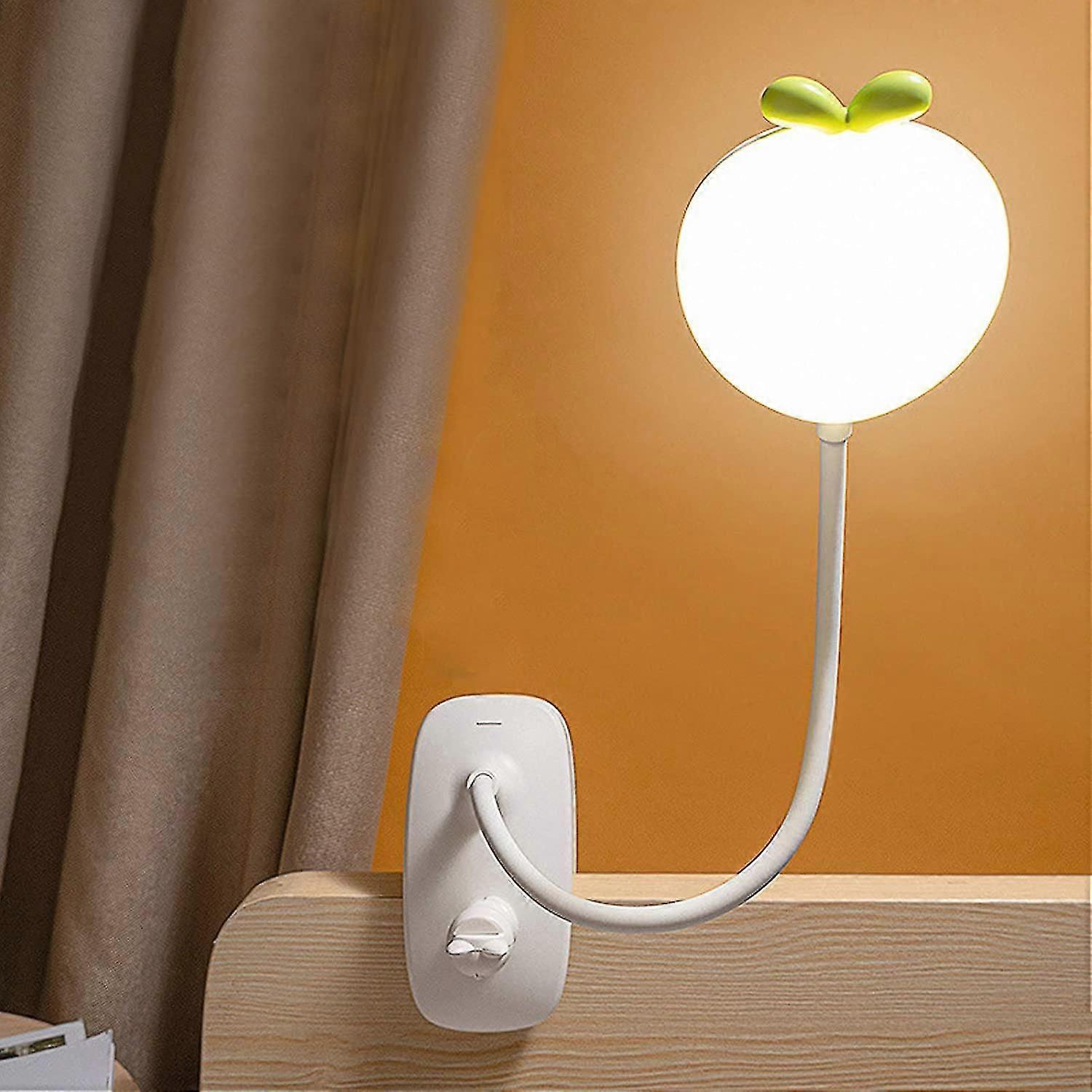 Led Clamp Lamp,flexible 360reading Light Clip-on Lamp 3 Lighting Modes And 5 Dimmable, Usb Rechargeable2400 Mah,white